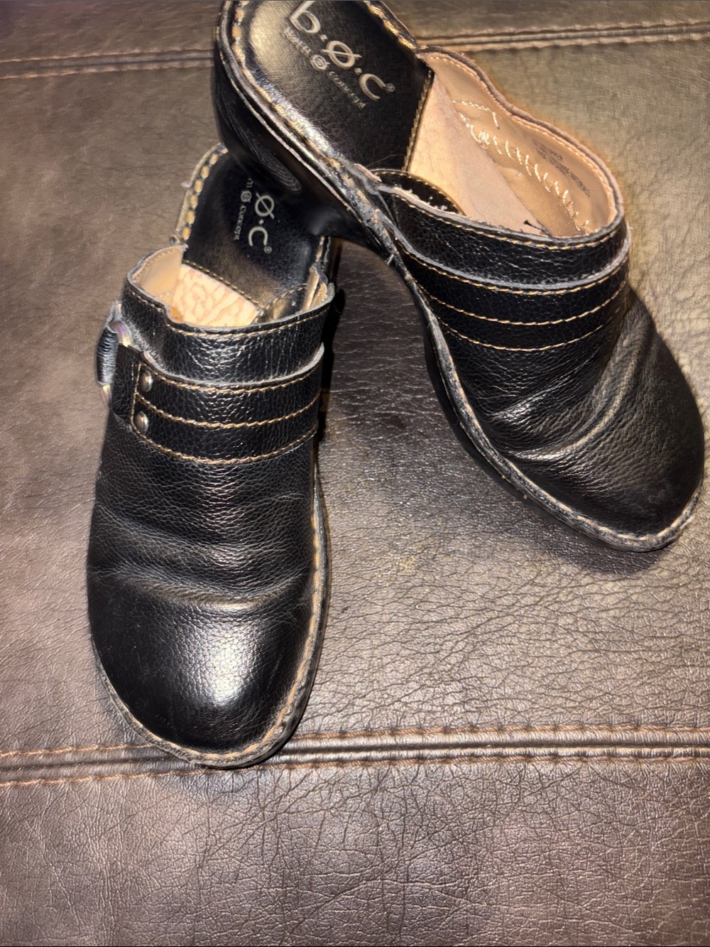 b.o.c. Born of Concept black clogs size 8